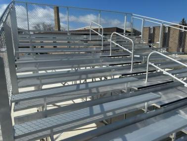 Elevated Aluminum Bleachers - 5 & 10 Row Options